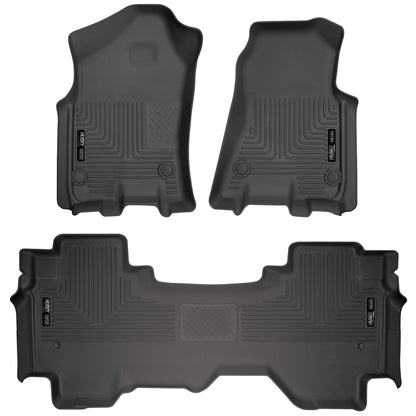 Husky Liners | Weatherbeater Front & 2nd Seat Floor Liners For 2019-2024 RAM 1500 Husky Liners | 94011 displayed together.