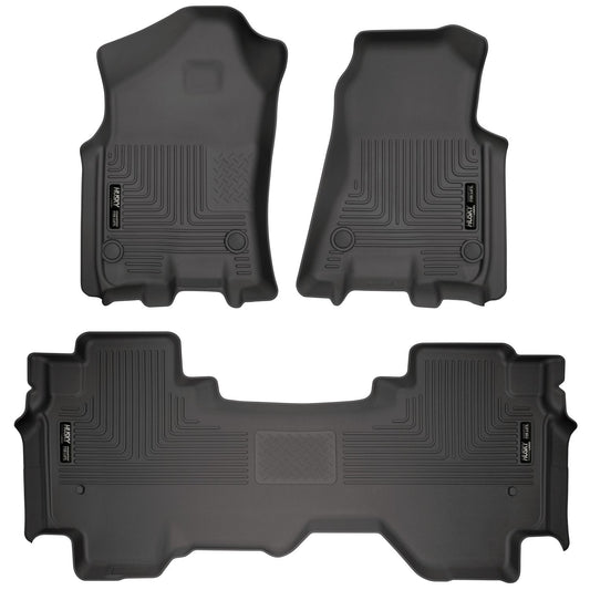 Husky Liners | Weatherbeater Front & 2nd Seat Floor Liners For 2019-2024 RAM 1500 Husky Liners | 94011 displayed together.
