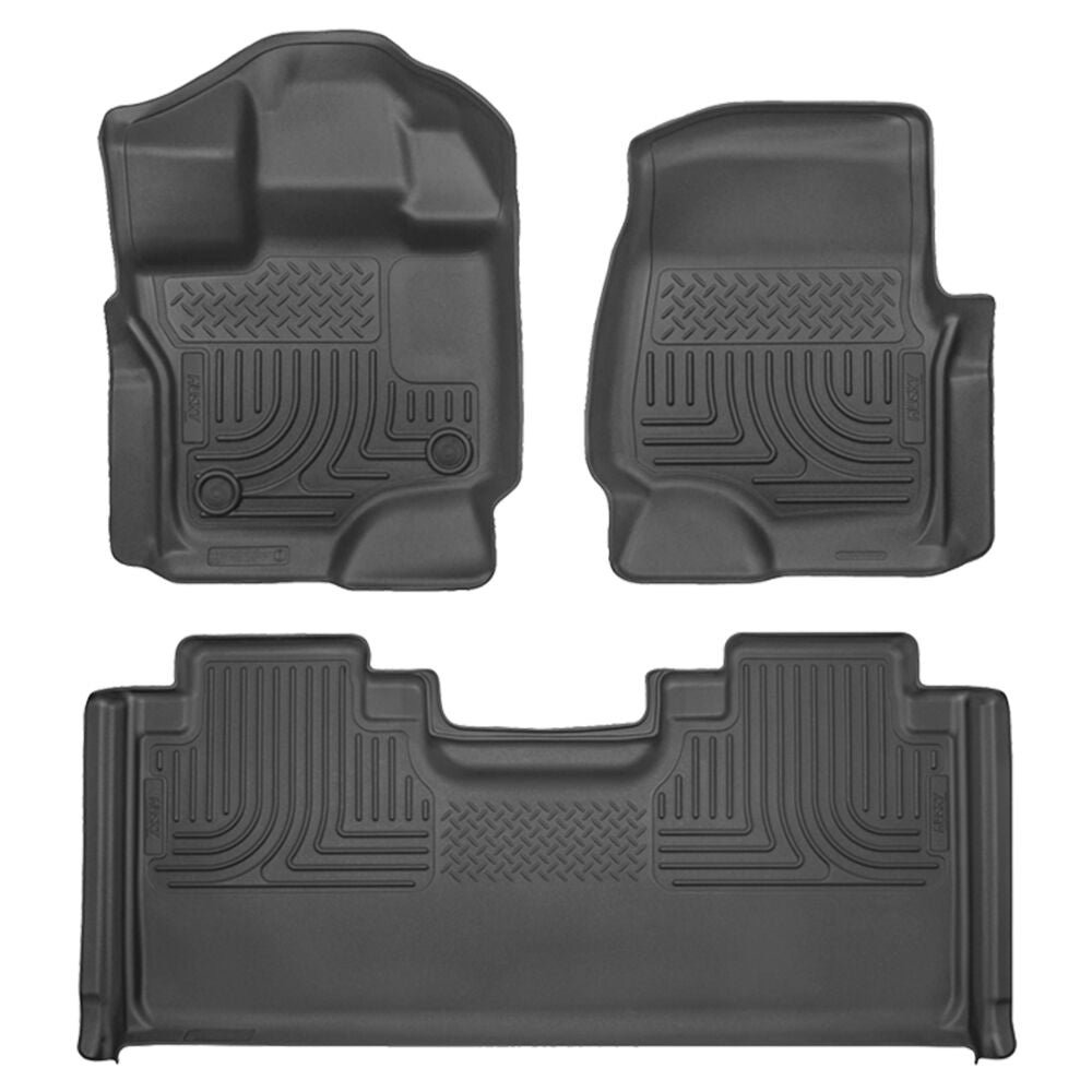 Husky Liners | Weatherbeater Front & 2nd Seat Floor Liners For 2015-2025 F-150 Husky Liners | 94051, all-weather vehicle floor mats.