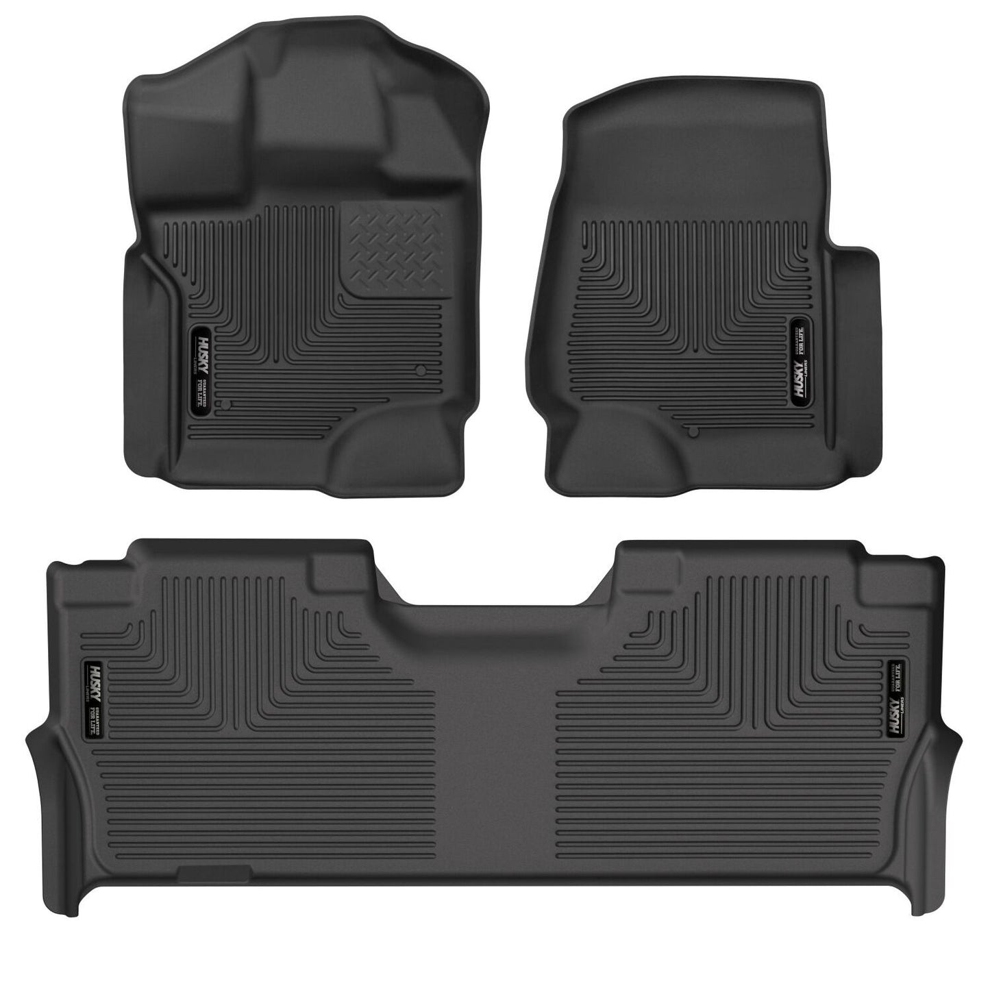 Husky Liners | Weatherbeater Front & 2nd Seat Floor Liners For 2017-2024 F-250/F-350/F-450 Super Duty Husky Liners | 94061