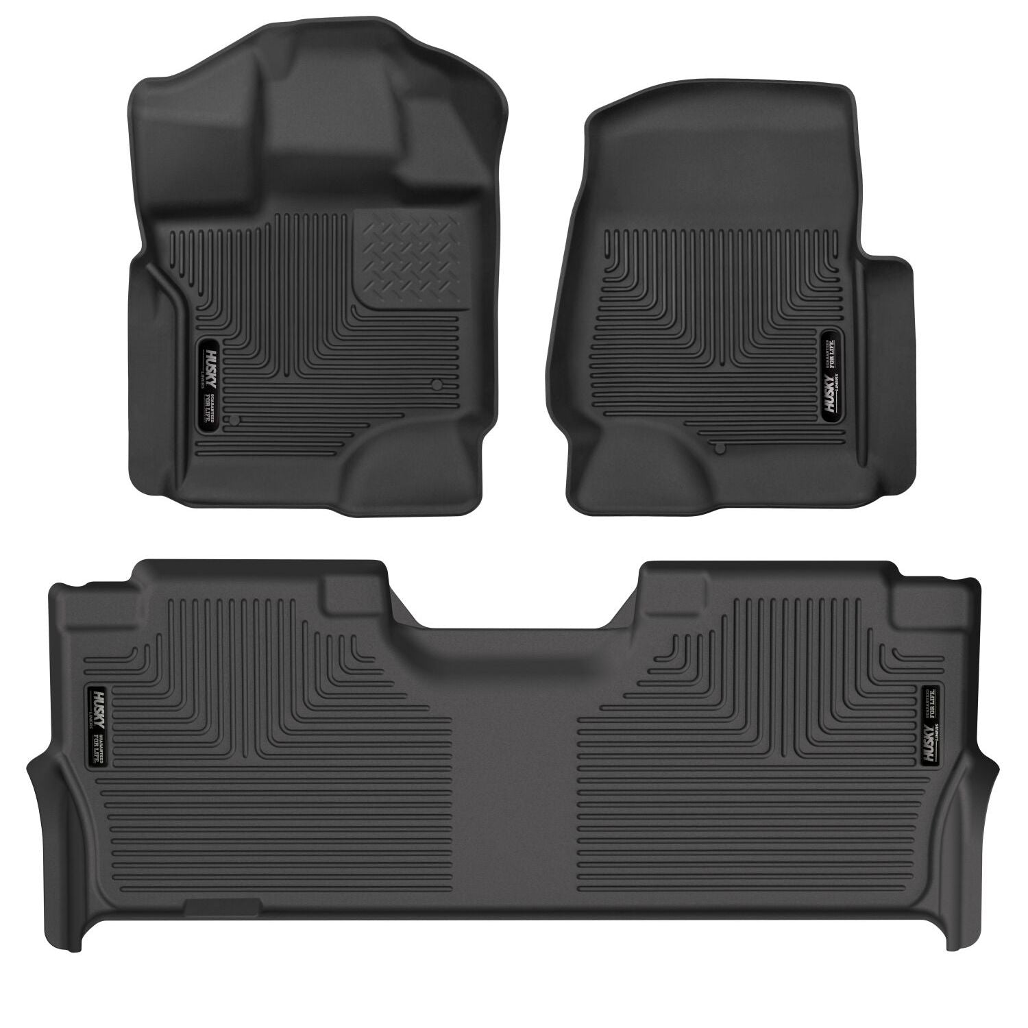 Husky Liners | Weatherbeater Front & 2nd Seat Floor Liners For 2017-2024 F-250/F-350/F-450 Super Duty Husky Liners | 94061