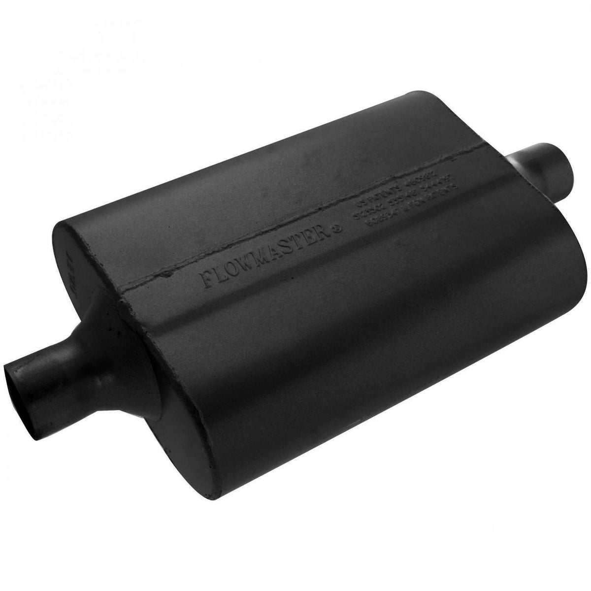 FLOWMASTER 40 Series Delta Flow Chambered Muffler 40 Delta Flow 2.00 Center In 2.00 Center Out Aggressive Sound