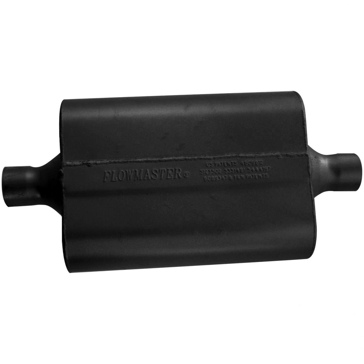 FLOWMASTER 40 Series Delta Flow Chambered Muffler 40 Delta Flow 2.00 Center In 2.00 Center Out Aggressive Sound