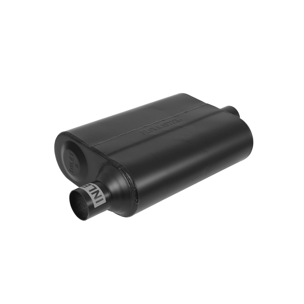FLOWMASTER 40 Series Delta Flow Chambered Muffler 40 Delta Flow 2.00 Offset In 2.00 Center Out Aggressive Sound