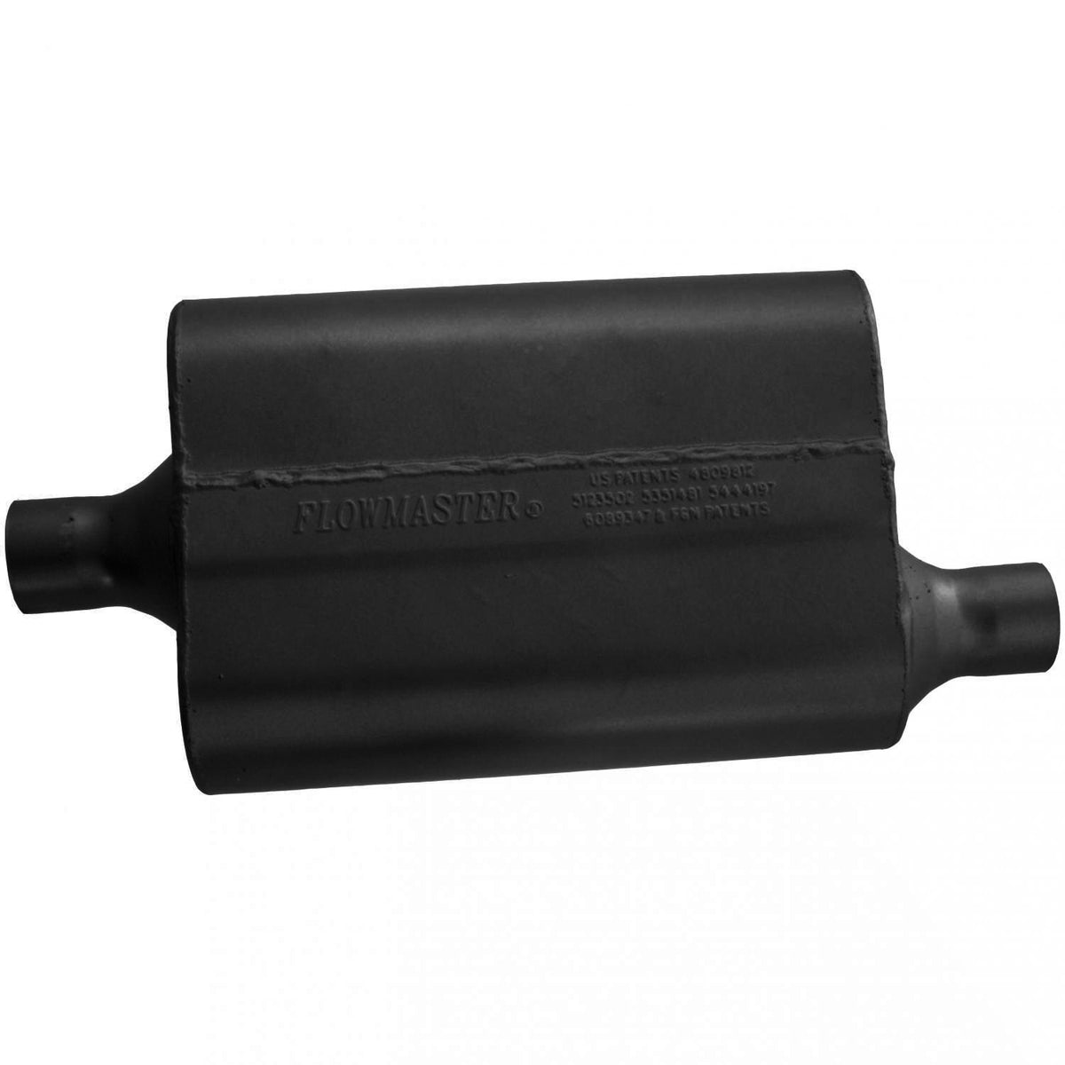 FLOWMASTER 40 Series Delta Flow Chambered Muffler 40 Delta Flow 2.00 Center In 2.00 Offset Out Aggressive Sound
