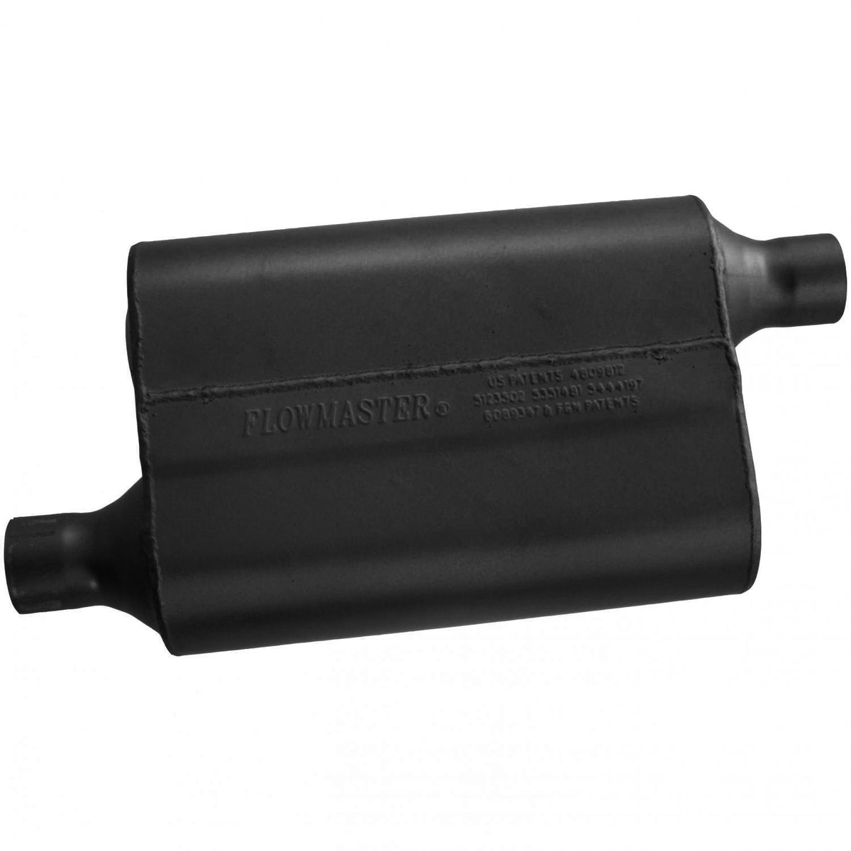 FLOWMASTER 40 Series Delta Flow Chambered Muffler 40 Delta Flow 2.00 Offset In 2.00 Offset Out Aggressive Sound