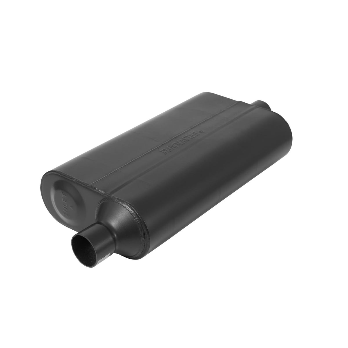 FLOWMASTER 50 Series Delta Flow Chambered Muffler 50 Delta Flow 2.00 Offset In 2.00 Center Out Moderate Sound