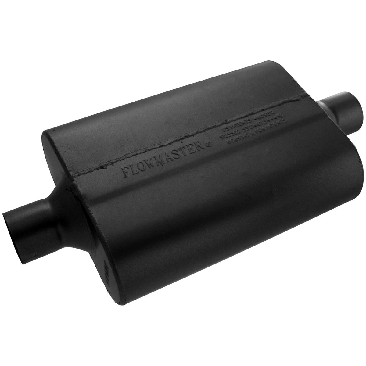 FLOWMASTER 40 Series Delta Flow Chambered Muffler 40 Delta Flow 2.25 Center In 2.25 Center Out Aggressive Sound