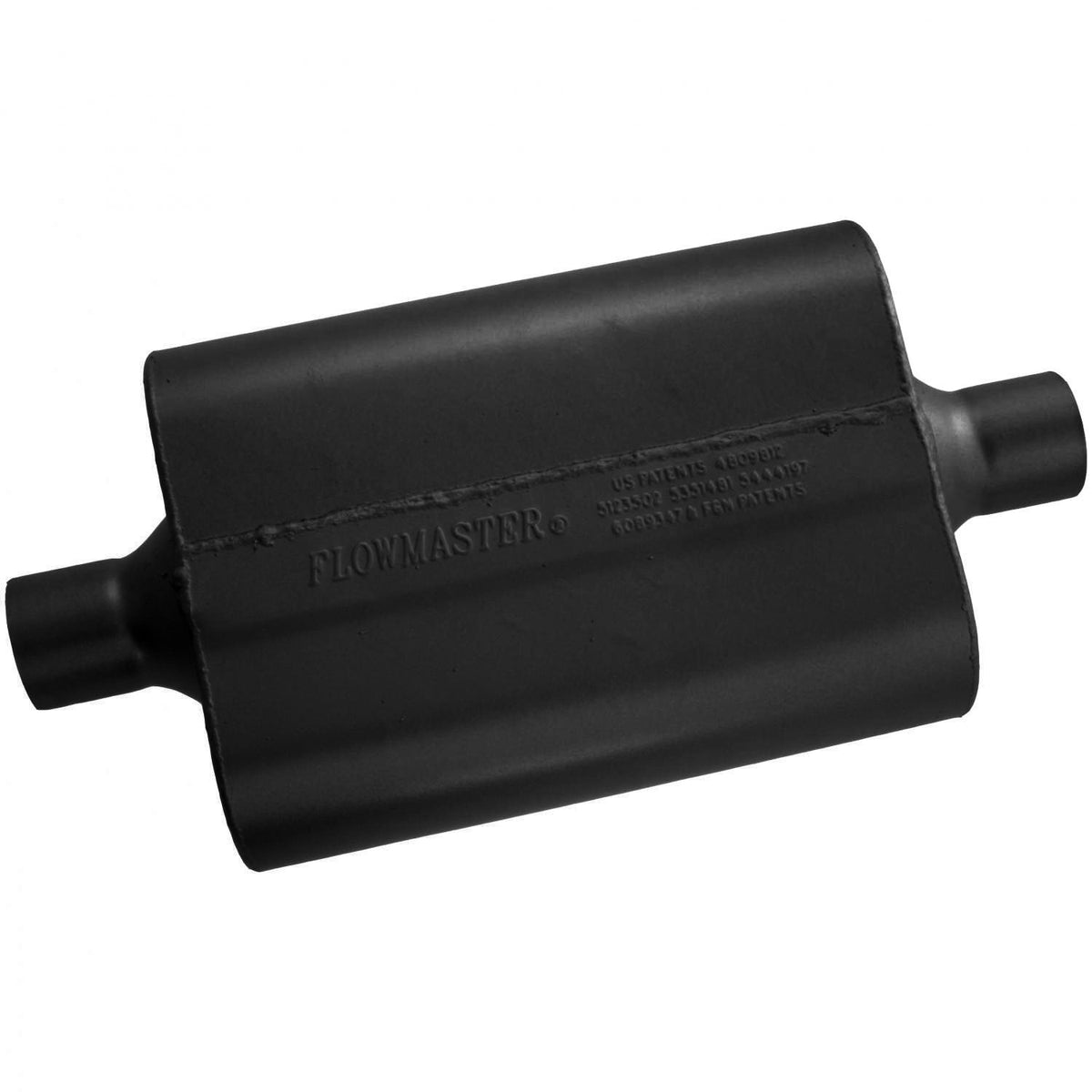 FLOWMASTER 40 Series Delta Flow Chambered Muffler 40 Delta Flow 2.25 Center In 2.25 Center Out Aggressive Sound