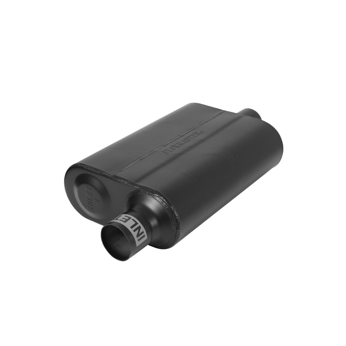 FLOWMASTER 40 Series Delta Flow Chambered Muffler 40 Delta Flow 2.25 Offset In 2.25 Center Out Aggressive Sound
