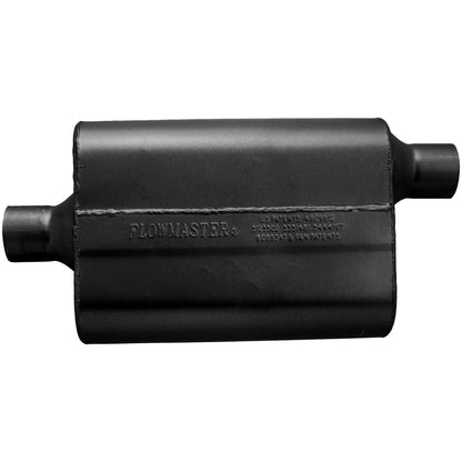 FLOWMASTER 40 Series Delta Flow Chambered Muffler 40 Delta Flow 2.25 Center In 2.25 Offset Out Aggressive Sound