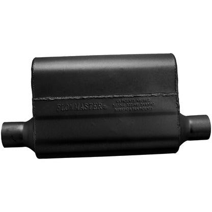 FLOWMASTER 40 Series Delta Flow Chambered Muffler 40 Delta Flow 2.25 Offset In 2.25 Same Side Out -Aggressive Sound