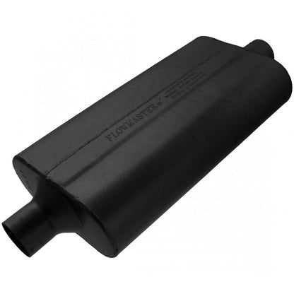 FLOWMASTER 50 Series Delta Flow Chambered Muffler 50 Delta Flow 2.25 Center In 2.25 Center Out Moderate Sound