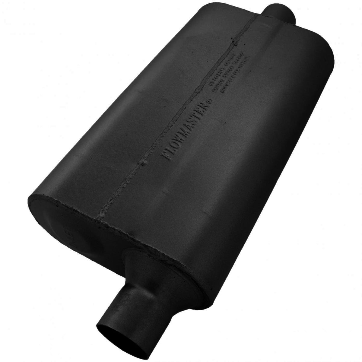 FLOWMASTER 50 Series Delta Flow Chambered Muffler 50 Delta Flow 2.25 Offset In 2.25 Center Out Moderate Sound