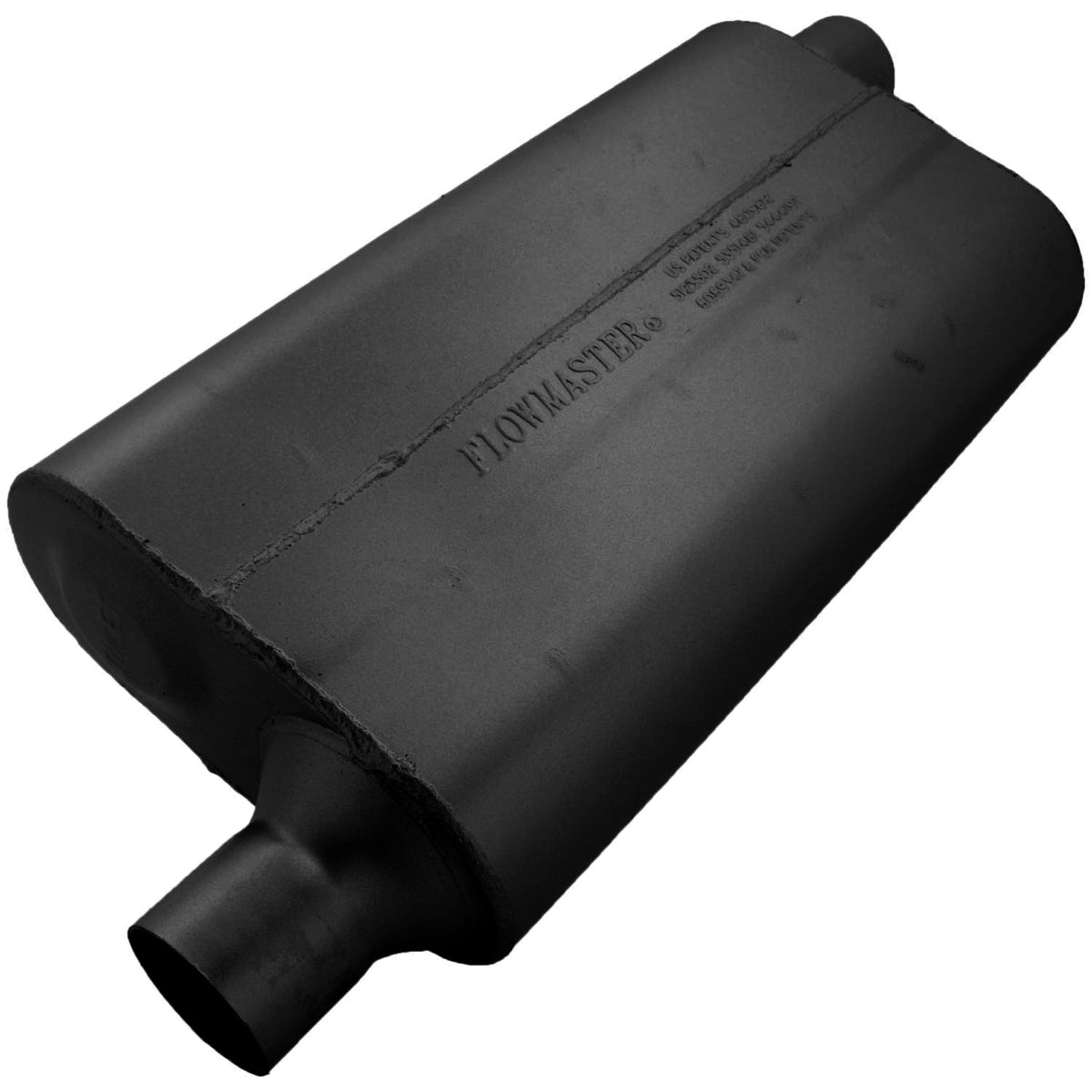 FLOWMASTER 50 Series Delta Flow Chambered Muffler 50 Delta Flow 2.25 Offset In 2.25 Offset Out Moderate Sound