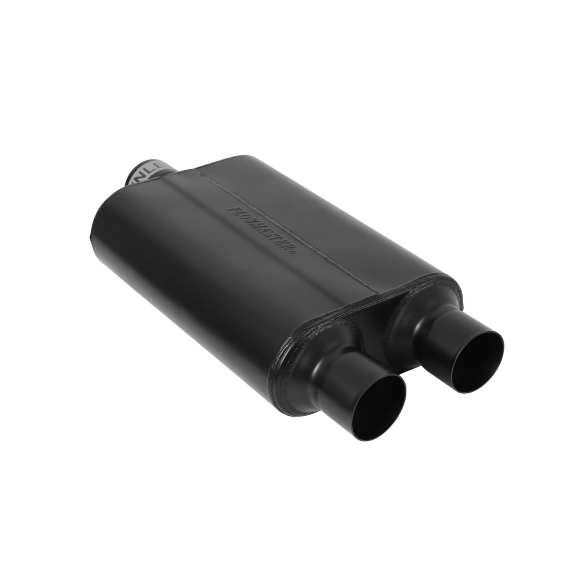 FLOWMASTER 40 Series Delta Flow Chambered Muffler 40 Delta Flow 2.50 Center In 2.50 Dual Out Aggressive Sound