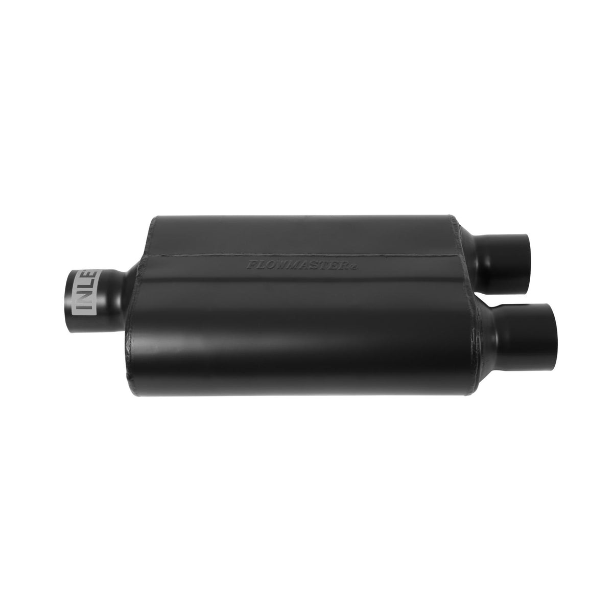 FLOWMASTER 40 Series Delta Flow Chambered Muffler 40 Delta Flow 2.50 Center In 2.50 Dual Out Aggressive Sound