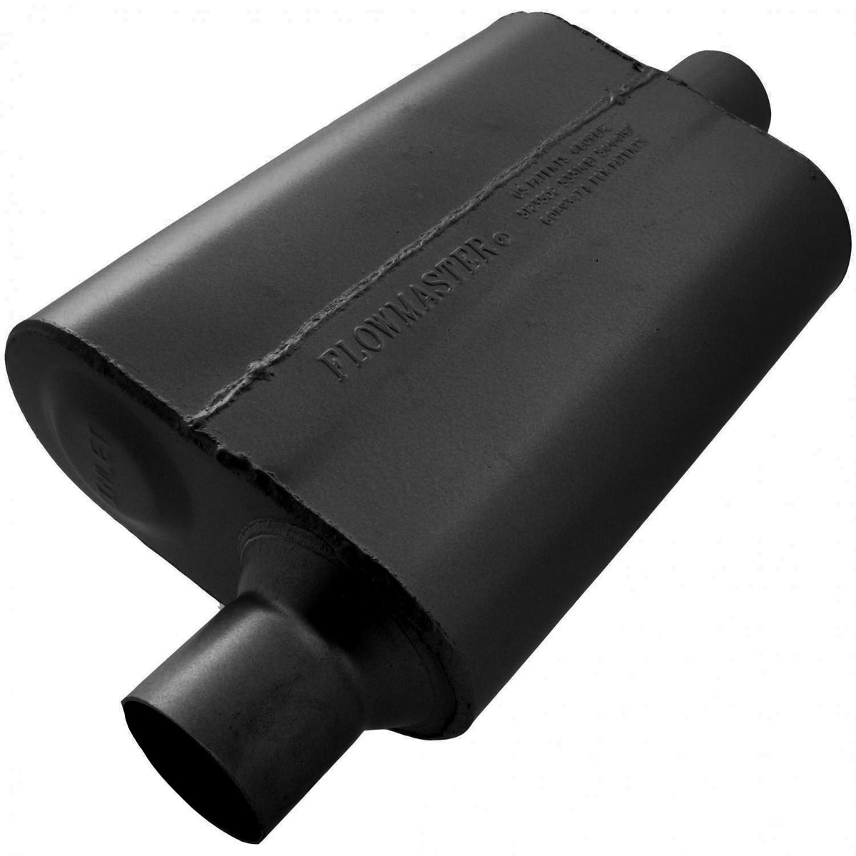 FLOWMASTER 40 Series Delta Flow Chambered Muffler 40 Delta Flow 2.50 Offset In 2.50 Center Out Aggressive Sound