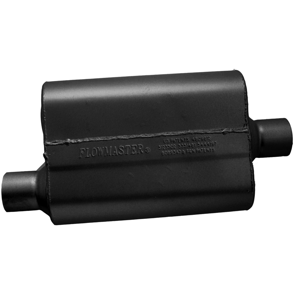 FLOWMASTER 40 Series Delta Flow Chambered Muffler 40 Delta Flow 2.50 Offset In 2.50 Center Out Aggressive Sound