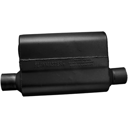 FLOWMASTER 40 Series Delta Flow Chambered Muffler 40 Delta Flow 2.50 Offset In 2.50 Same Side Out Aggressive Sound