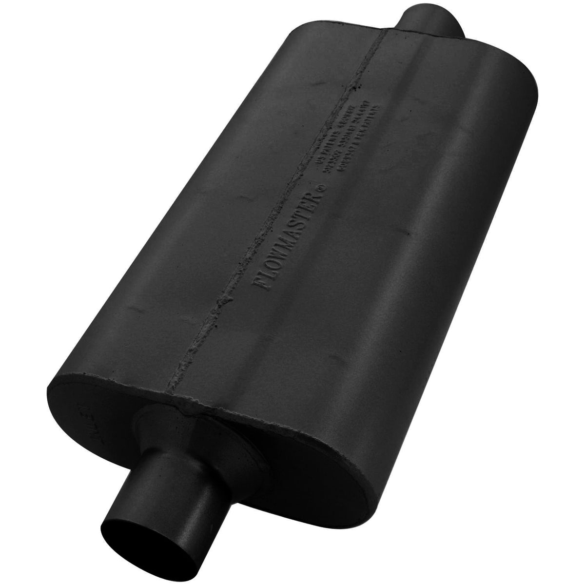 FLOWMASTER 50 Series Delta Flow Chambered Muffler 50 Delta Flow 2.50 Center In 2.50 Center Out Moderate Sound