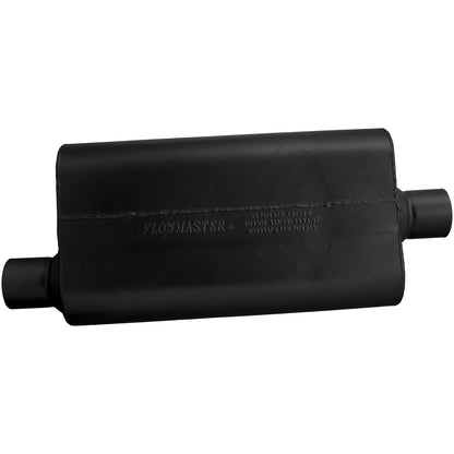 FLOWMASTER 50 Series Delta Flow Chambered Muffler 50 Delta Flow 2.50 Offset In 2.50 Center Out Moderate Sound