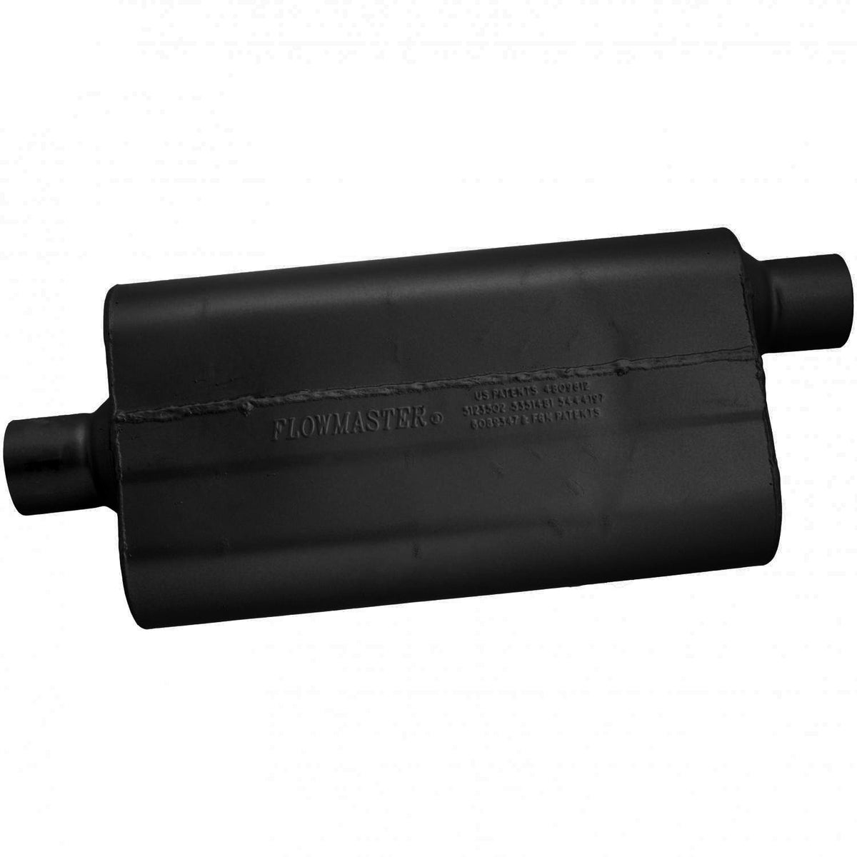 FLOWMASTER 50 Series Delta Flow Chambered Muffler 50 Delta Flow 2.50 Center In 2.50 Offset Out Moderate Sound
