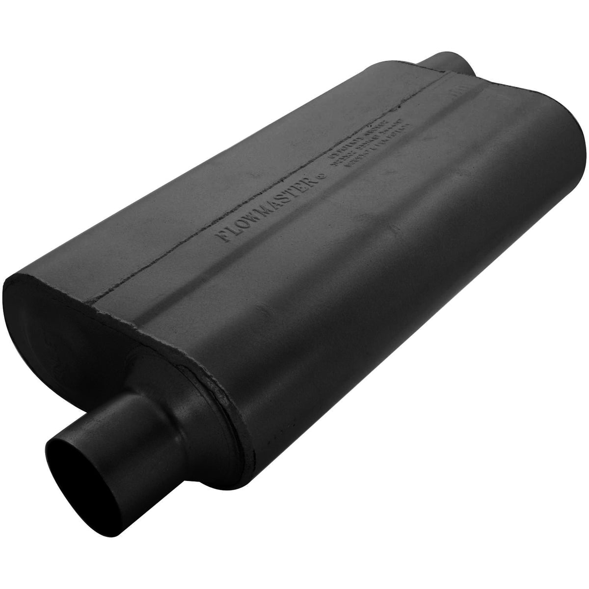 FLOWMASTER 50 Series Delta Flow Chambered Muffler 50 Delta Flow 2.50 Offset In 2.50 Offset Out Moderate Sound