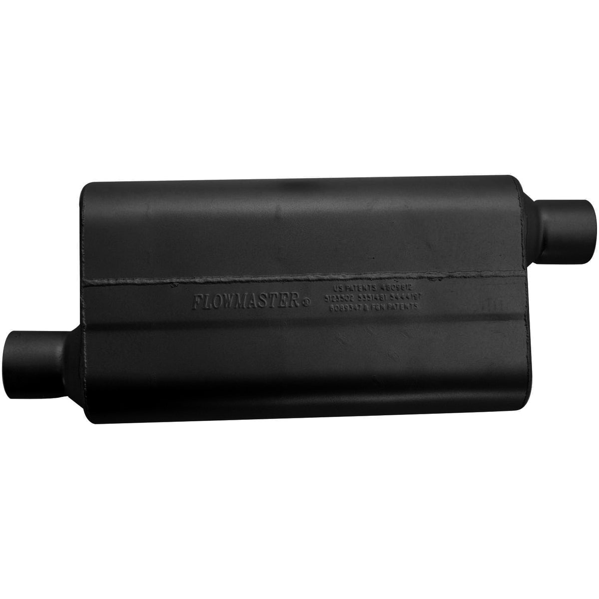 FLOWMASTER 50 Series Delta Flow Chambered Muffler 50 Delta Flow 2.50 Offset In 2.50 Offset Out Moderate Sound