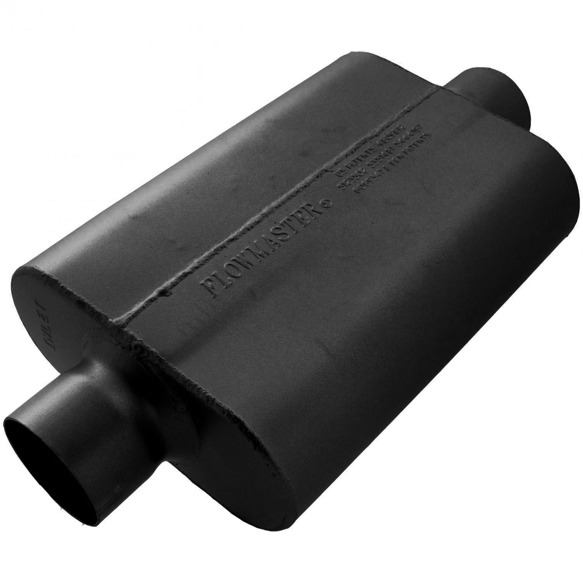 FLOWMASTER 40 Series Delta Flow Chambered Muffler 40 Delta Flow 3.00 Center In 3.00 Center Out Aggressive Sound