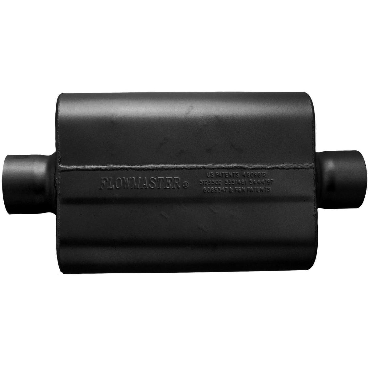 FLOWMASTER 40 Series Delta Flow Chambered Muffler 40 Delta Flow 3.00 Center In 3.00 Center Out Aggressive Sound
