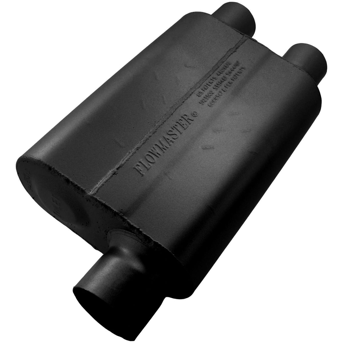 FLOWMASTER 40 Series Delta Flow Chambered Muffler 40 Delta Flow 3.00 Offset In 2.50 Dual Out Aggressive Sound