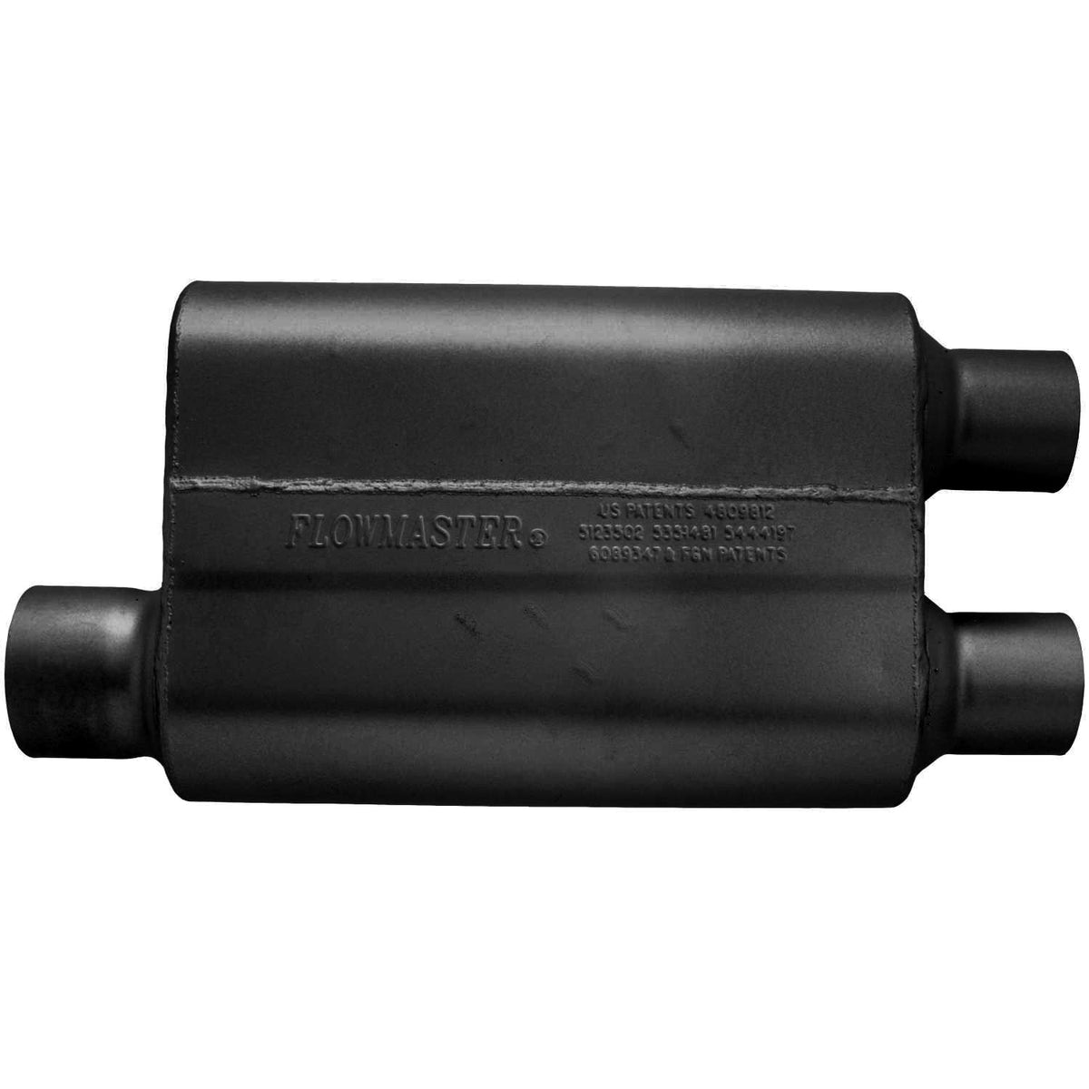 FLOWMASTER 40 Series Delta Flow Chambered Muffler 40 Delta Flow 3.00 Offset In 2.50 Dual Out Aggressive Sound