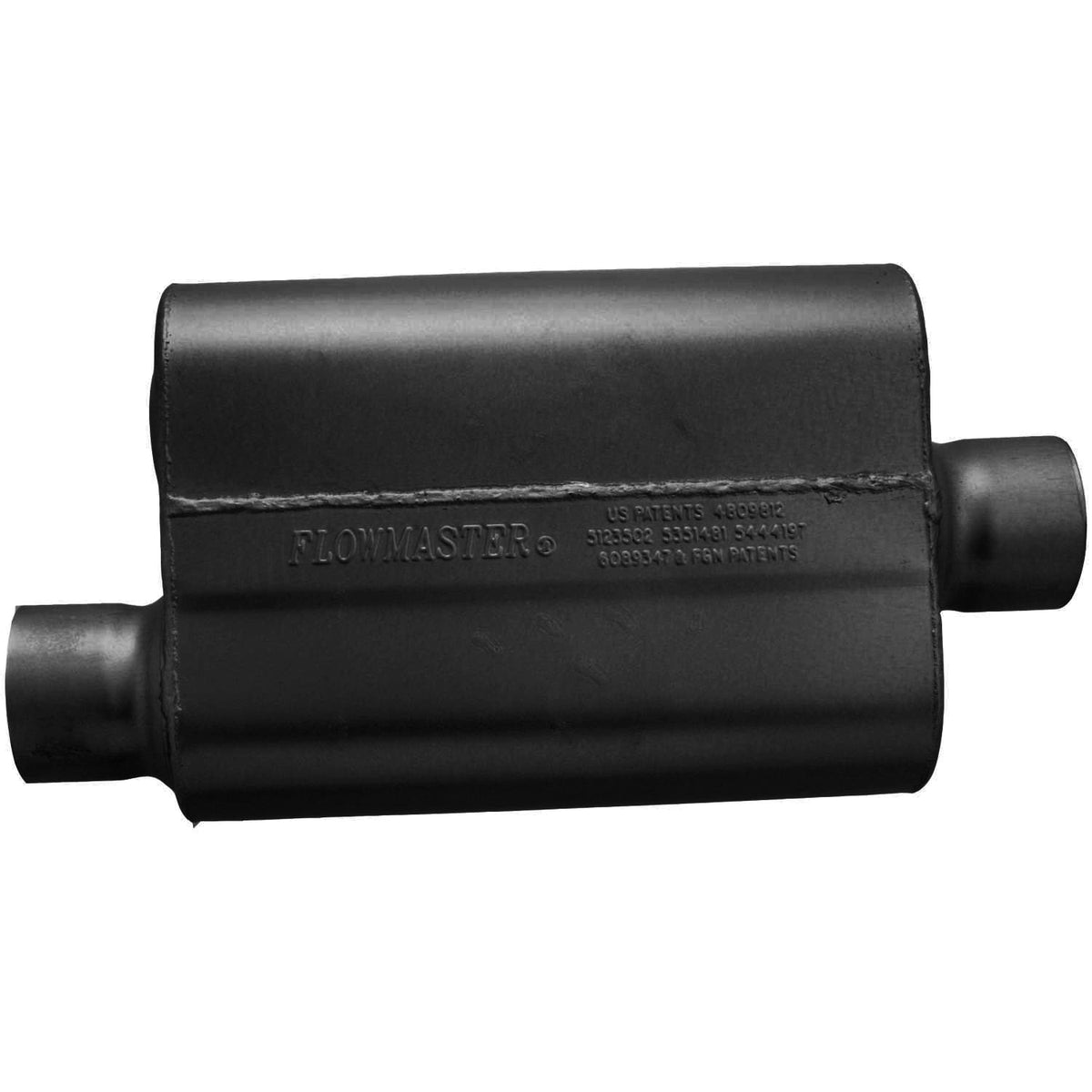 FLOWMASTER 40 Series Delta Flow Chambered Muffler 40 Delta Flow 3.00 Offset In 3.00 Center Out Aggressive Sound