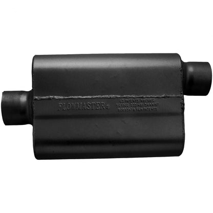 FLOWMASTER 40 Series Delta Flow Chambered Muffler 40 Delta Flow 3.00 Center In 3.00 Offset Out Aggressive Sound