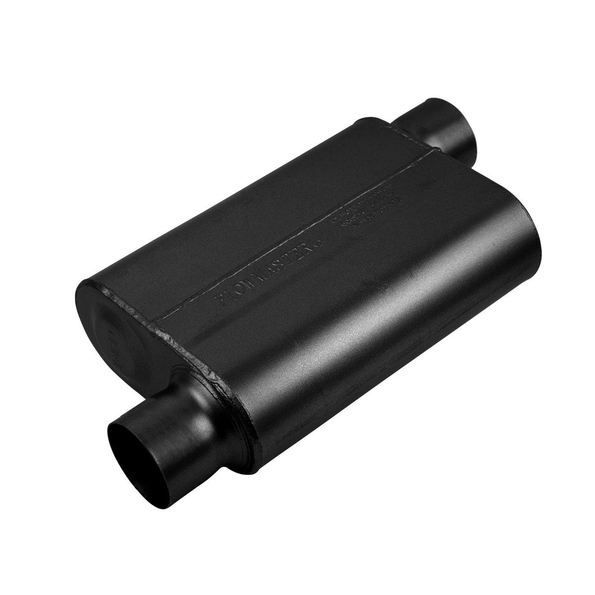 FLOWMASTER 40 Series Delta Flow Chambered Muffler 40 Delta Flow 3.00 Offset In 3.00 Offset Out Aggressive Sound