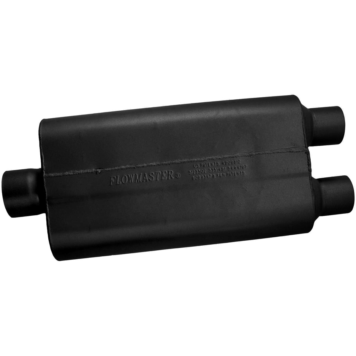 FLOWMASTER 50 Series Delta Flow Chambered Muffler 50 Delta Flow 3.00 Center In 2.50 Dual Out Moderate Sound