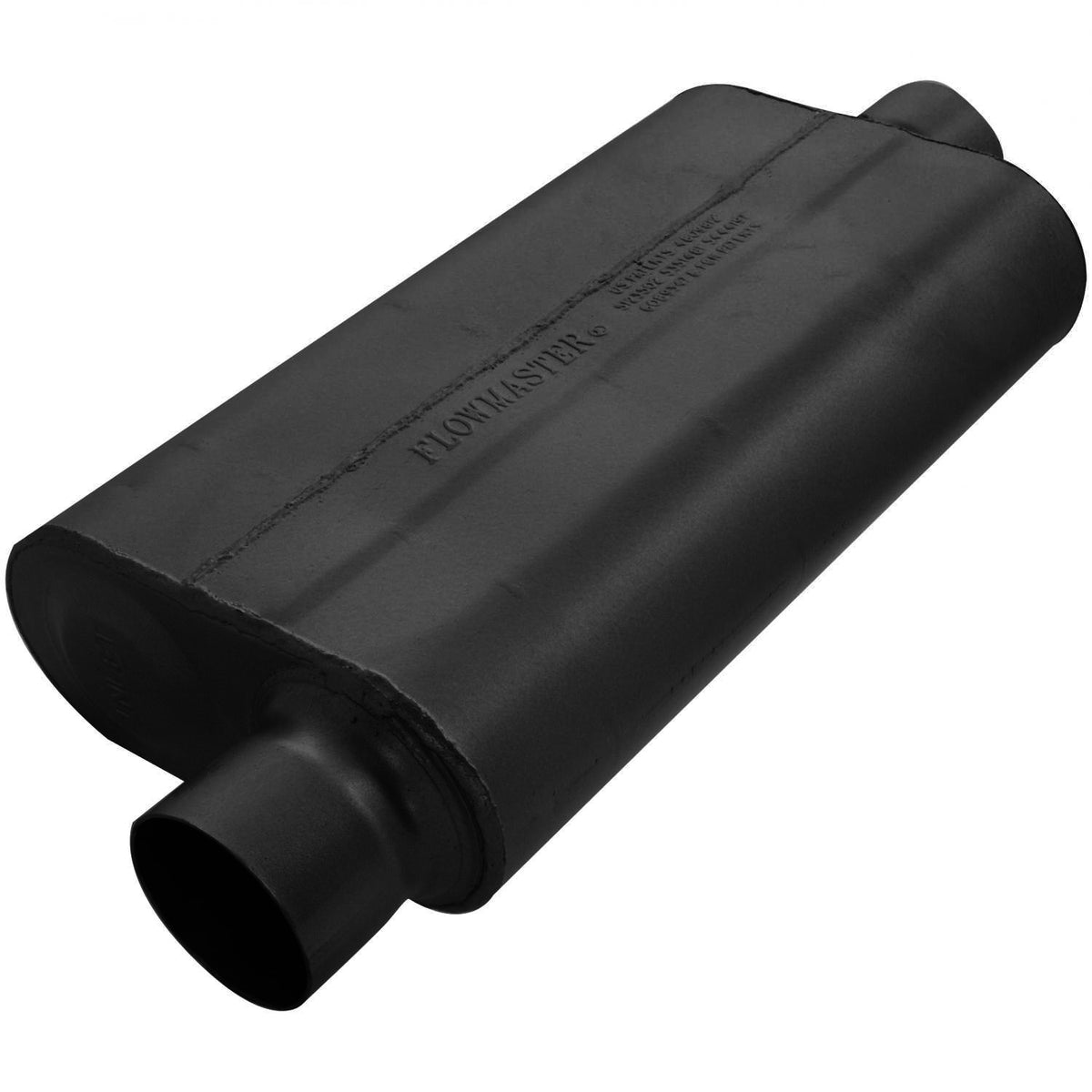 FLOWMASTER 50 Series Delta Flow Chambered Muffler 50 Delta Flow 3.00 Offset In 3.00 Center Out Moderate Sound