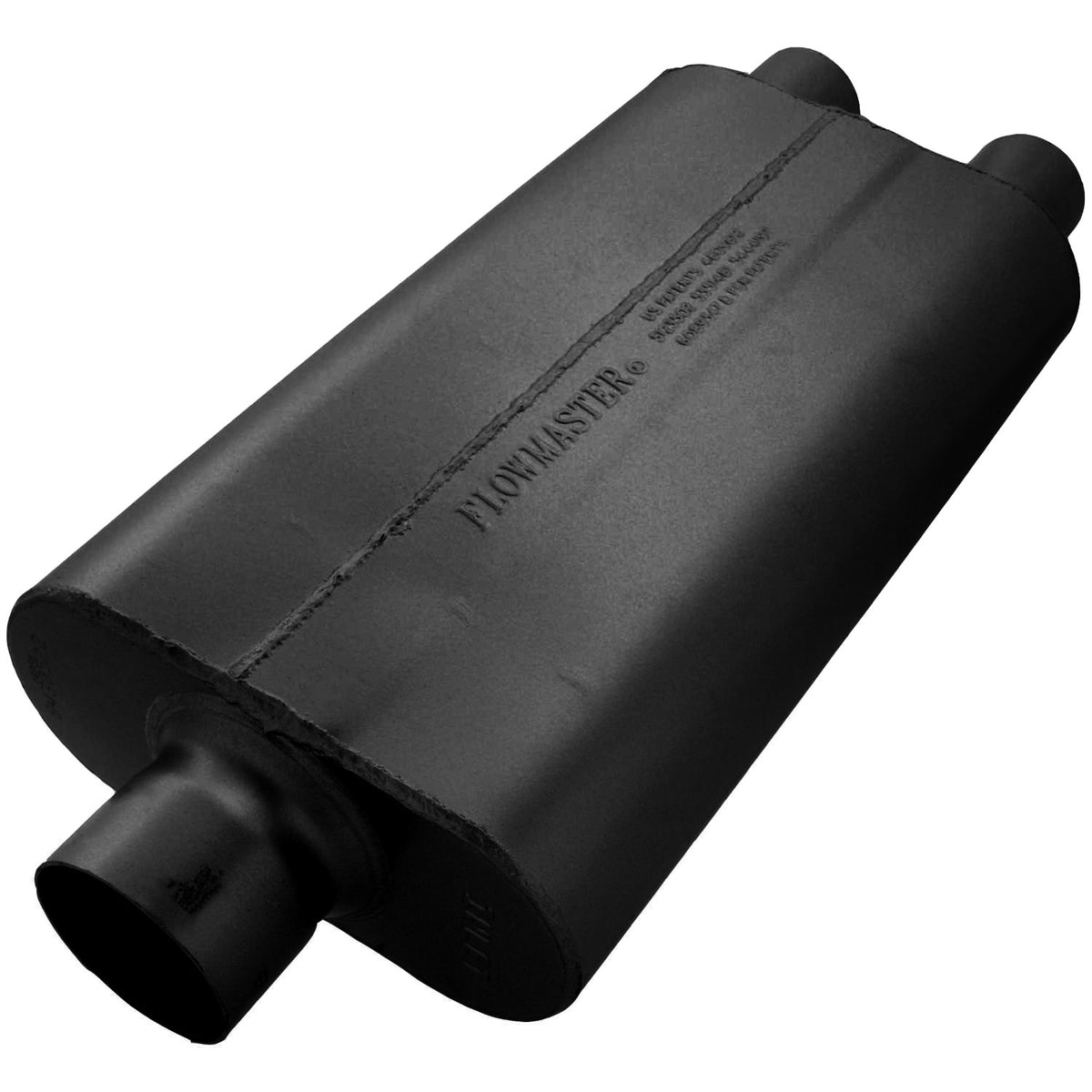 FLOWMASTER 50 Series Delta Flow Chambered Muffler 50 Delta Flow 3.00 Center In 2.25 Dual Out Moderate Sound