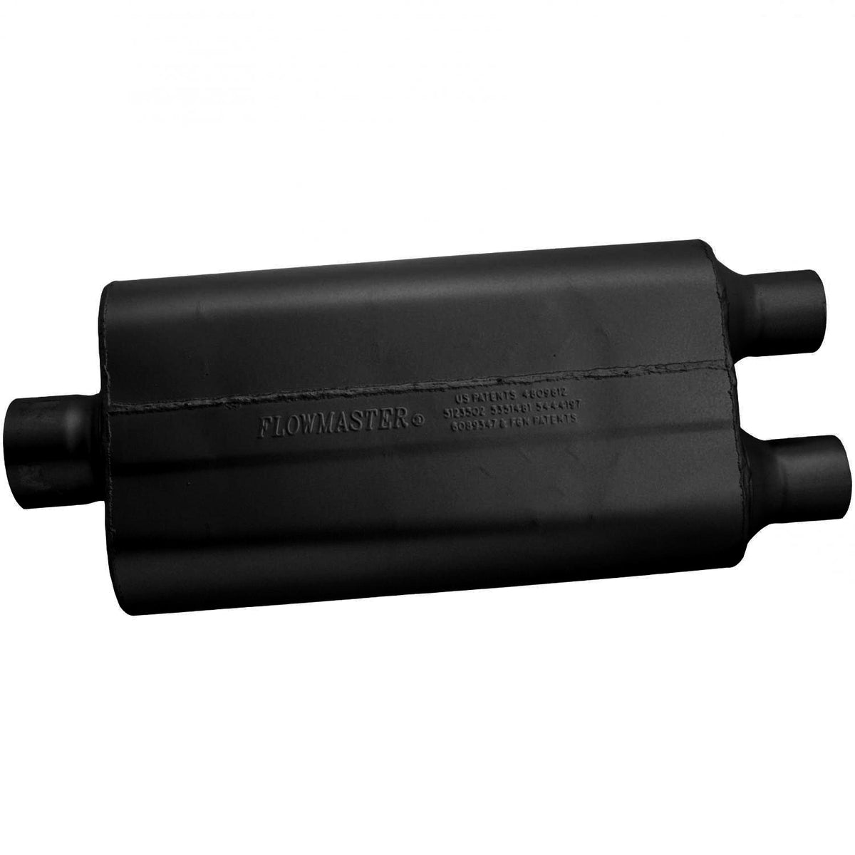 FLOWMASTER 50 Series Delta Flow Chambered Muffler 50 Delta Flow 3.00 Center In 2.25 Dual Out Moderate Sound