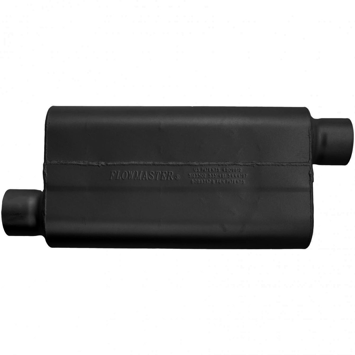 FLOWMASTER 50 Series Delta Flow Chambered Muffler 50 Delta Flow 3.00 Offset In 3.00 Offset Out Moderate Sound