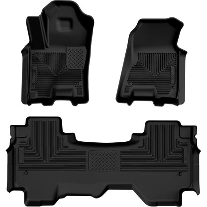 Husky Liners | Weatherbeater Front & 2nd Seat Floor Liners For 2025 RAM 1500 Extended Cab Black Husky Liners | 94571