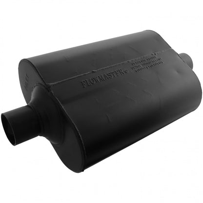 FLOWMASTER Super 40 Series Chambered Muffler Super 40 2.25 Center In 2.25 Center Out Aggressive Sound