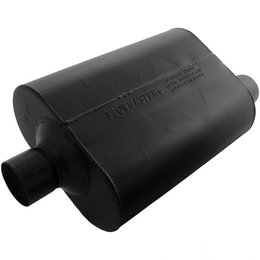 FLOWMASTER Super 40 Series Chambered Muffler Super 40 2.50 Center In 2.50 Offset Out Aggressive Sound