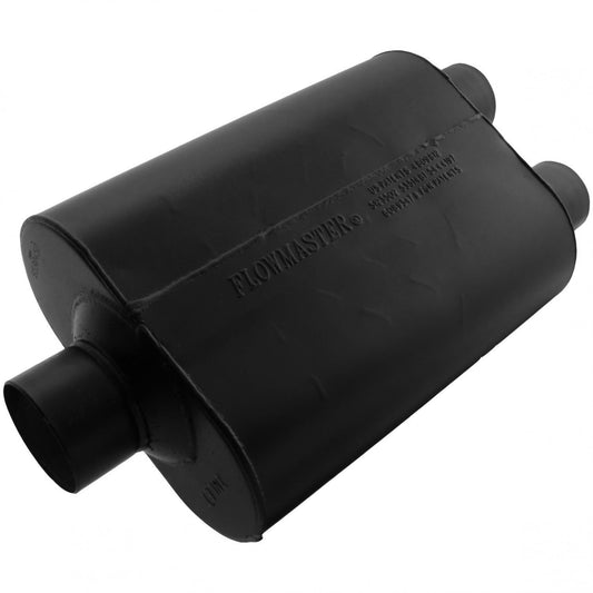 FLOWMASTER Super 40 Series Chambered Muffler Super 40 3.00 Center In 2.50 Dual Out Aggressive Sound