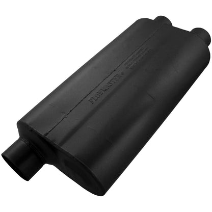 FLOWMASTER 50 Series Hd Chambered Muffler 50 H.D 3.00 Offset In 2.50 Dual Out Moderate Sound