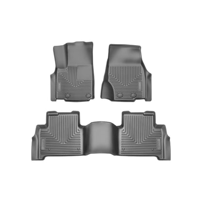 Husky Liners | Weatherbeater Front & 2nd Seat Floor Liners For 2022-2025 Jeep Grand Cherokee Husky Liners | 95411, all-weather protection.