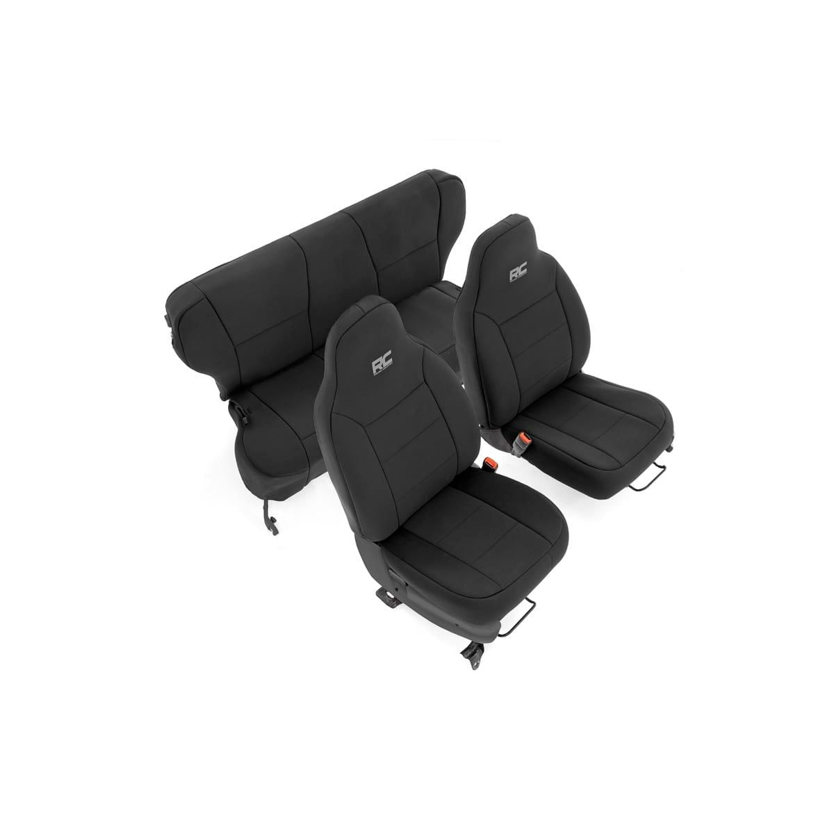 ROUGH COUNTRY Seat Covers | Non Detach Headrest FR & RR | Jeep Cherokee XJ 2WD/4WD (97-01) | 91022