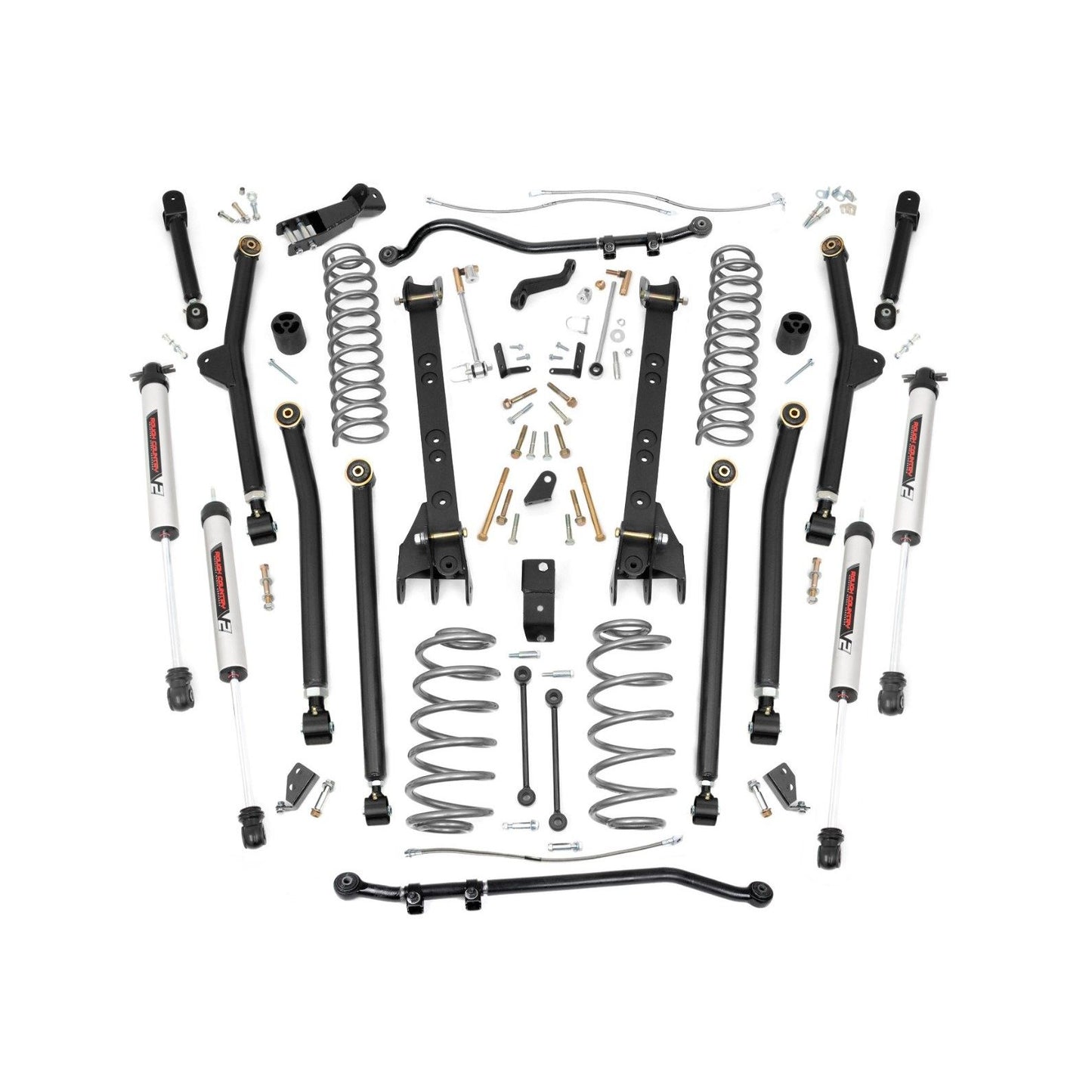 ROUGH COUNTRY 4 Inch Lift Kit | Long Arm | V2 | Jeep Wrangler TJ 4WD (1997-2006) | 66370