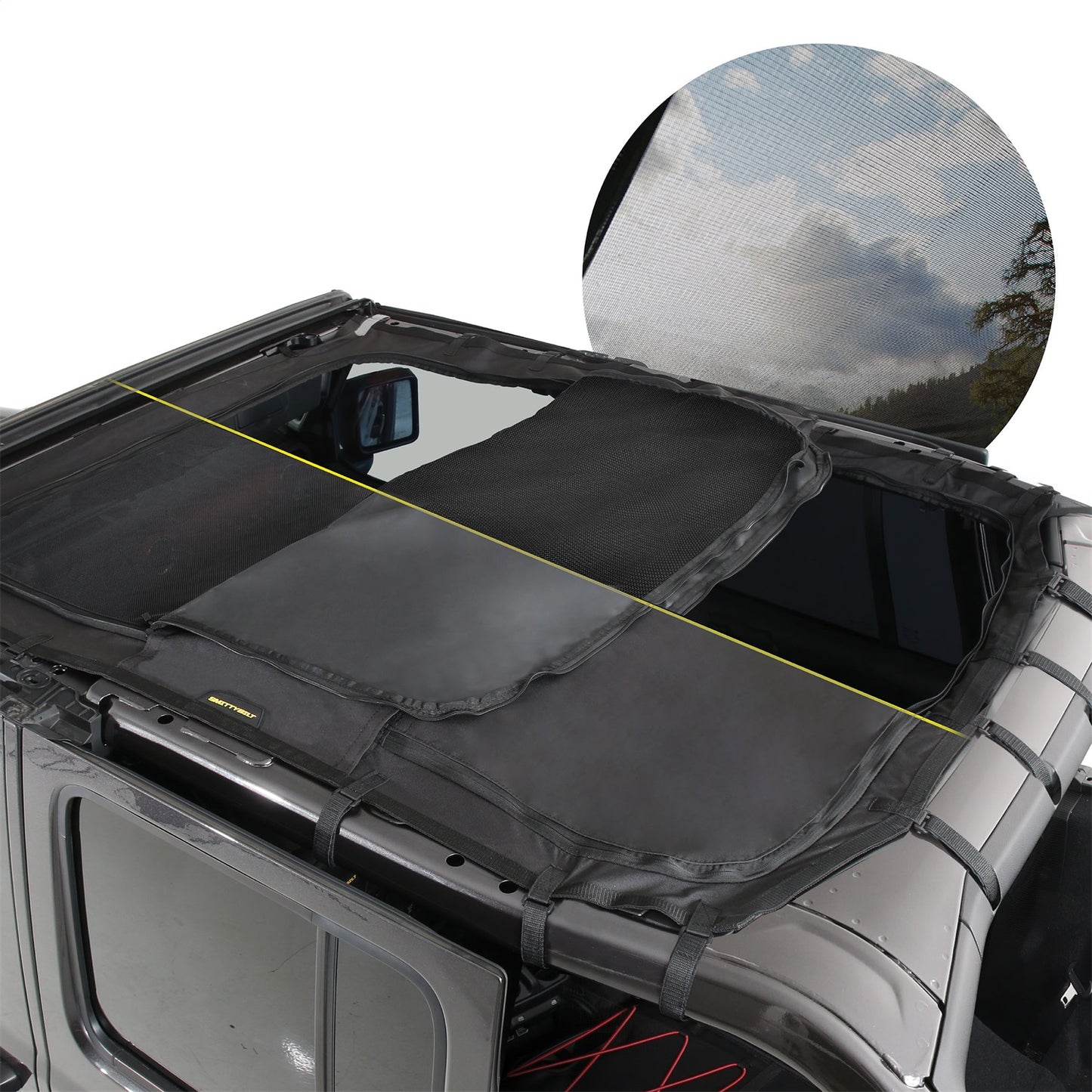 SMITTYBILT | Cloak Extended Mesh Top Sides/Rear 2018-2020 Jeep Wrangler 4 Doors JL/JK/JT Smittybilt |97501